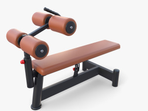 Adjustable crunch bench Modèle 3D