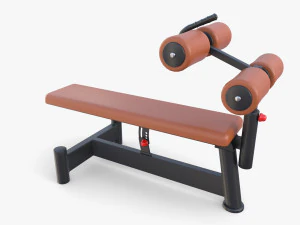 Adjustable crunch bench 3D Model