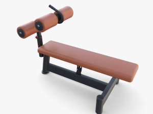 Adjustable crunch bench Modèle 3D