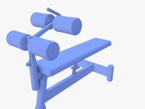 Adjustable crunch bench 3D Model