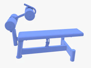 Adjustable crunch bench 3D Model