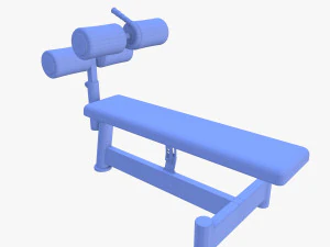 Adjustable crunch bench 3D Model