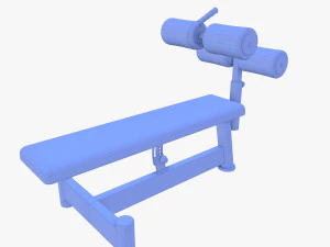 Adjustable crunch bench 3D Model