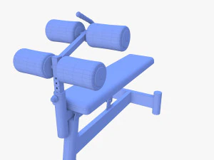 Adjustable crunch bench 3D Model
