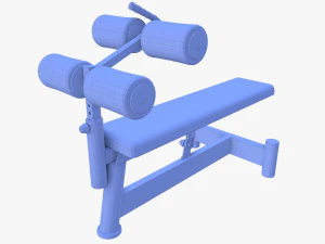 Adjustable crunch bench 3D Model