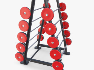 Barbell rack double 3D 模型