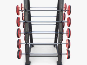 Barbell rack double 3D Model