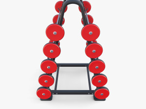 Barbell rack double 3D 模型