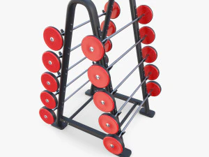 Barbell rack double 3D Model