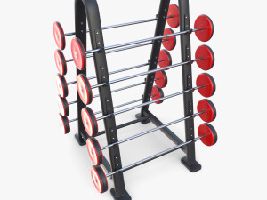 Barbell rack double 3D 模型