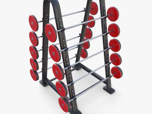 Barbell rack double 3D Model