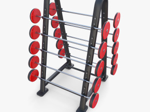 Barbell rack double 3D 模型