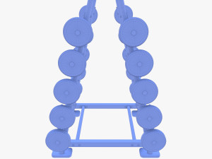 Barbell rack double 3D 模型