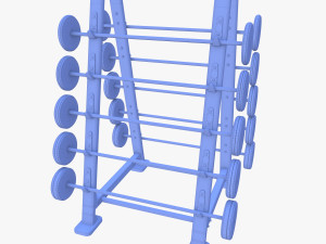 Barbell rack double 3D 模型