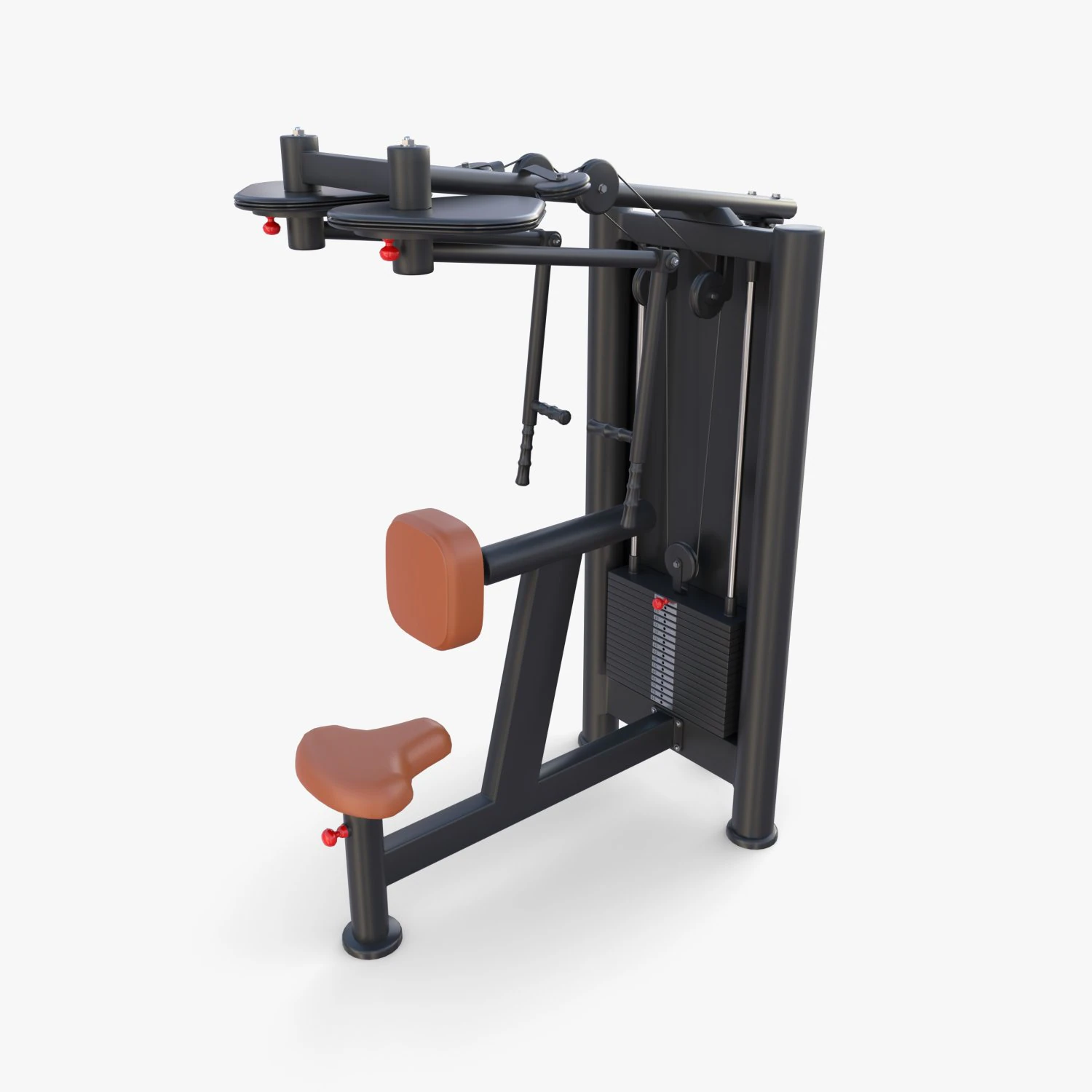 Back swing machine 3D Model .c4d .max .obj .3ds .fbx .stl .blend 