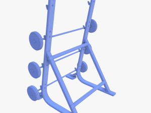 Barbell rack 3D Model