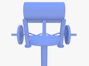 Curl bench 3D Model