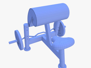 Curl bench 3D Model