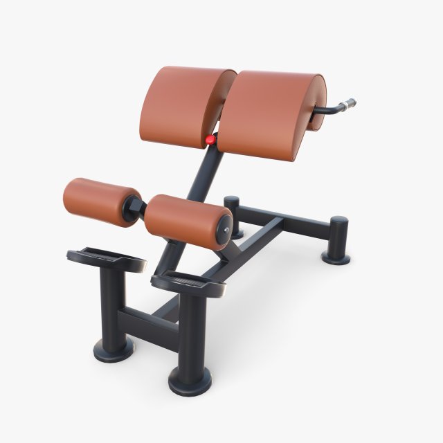 Hyperextension bench 3D Model .c4d .max .obj .3ds .fbx .stl .blend