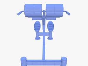 Hyperextension bench 3D Model