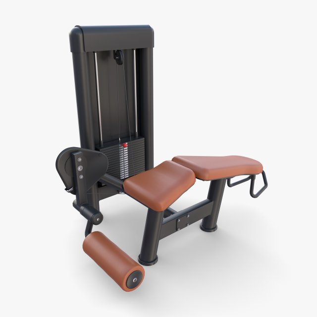 Leg curl machine 3D Model .c4d .max .obj .3ds .fbx .stl .blend 