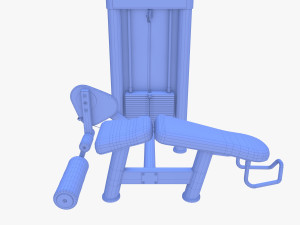 Leg curl machine 3D Model