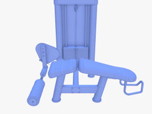 Leg curl machine 3D Model