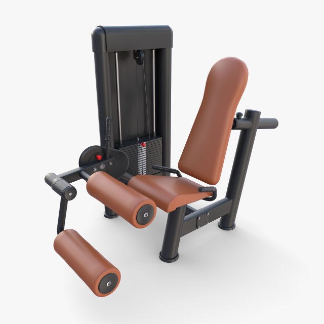 Leg curling machine Model 3D .c4d .max .obj .3ds .fbx .stl .blend 