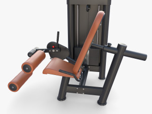 Leg curling machine Model 3D