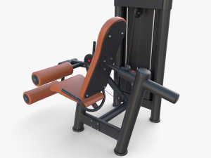 Leg curling machine Model 3D