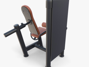 Leg curling machine Model 3D