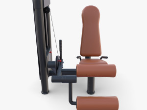 Leg curling machine Model 3D