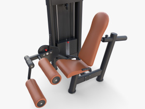 Leg curling machine Model 3D
