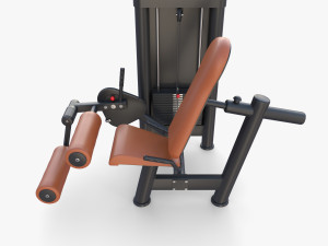 Leg curling machine Model 3D
