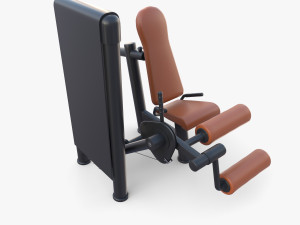 Leg curling machine Model 3D