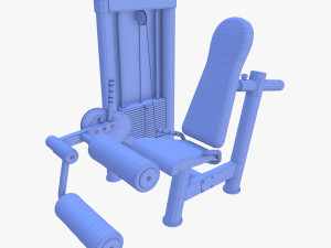 Leg curling machine Model 3D
