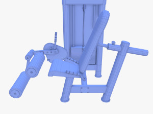 Leg curling machine Model 3D