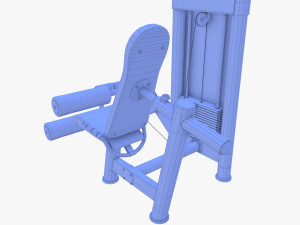 Leg curling machine Model 3D