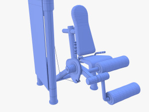 Leg curling machine Model 3D
