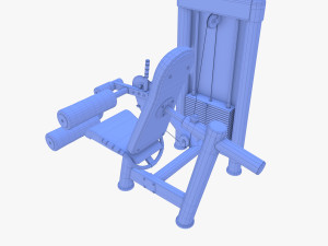 Leg curling machine Model 3D
