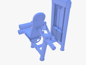 Leg curling machine Model 3D