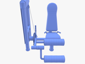 Leg curling machine Model 3D
