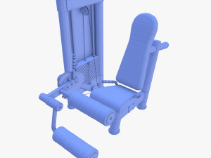 Leg curling machine Model 3D