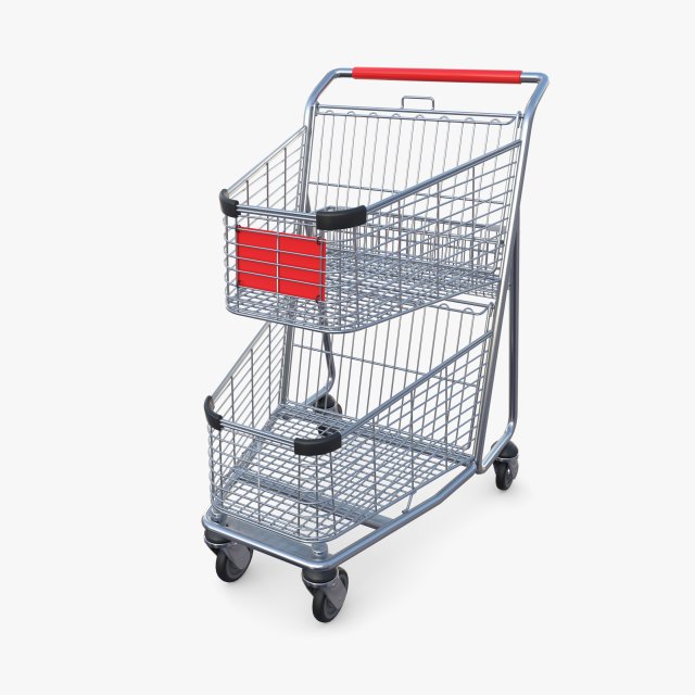 Shopping cart v3 Modello 3D .c4d .max .obj .3ds .fbx .stl .blend 