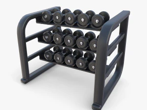 Rastrelliera per manubri v1 Modello 3D