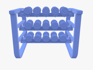 Dumbell rack v1 Modelo 3D