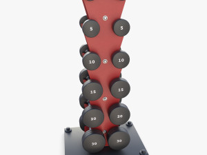Vertical dumbbel rack Modelo 3D