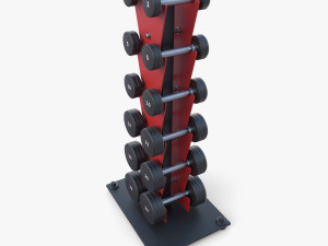 Vertical dumbbel rack Modelo 3D