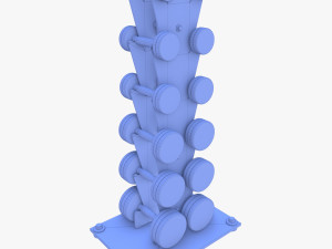 Vertical dumbbel rack Modelo 3D