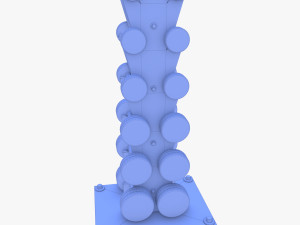 Vertical dumbbel rack Modelo 3D
